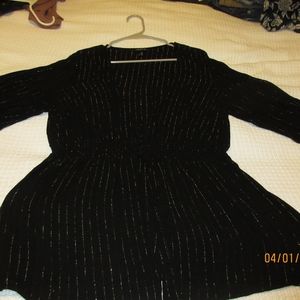 Torrid Black with Gold Thread Top